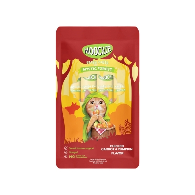 Picture of Moochie Treat for Cats and Kittens Chicken, Carrot & Pumpkin Flavor 15G Pouch (25PCS)