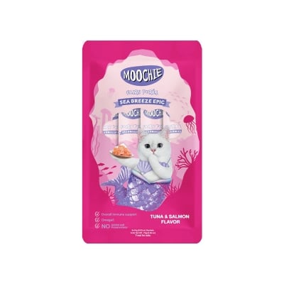 Picture of Moochie Treat for Cats and Kittens Sea Breeze Epic Tuna & Katsuobushi Flavor 15 G Pouch (25PCS)