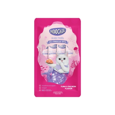 Picture of Moochie Treat for Cats and Kittens Sea Breeze Epic Tuna & Katsuobushi Flavor 15 G Pouch (5PCS)