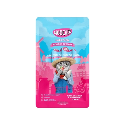 Picture of Moochie Treat for Cats and Kittens Tuna, Goat Milk & Strawberry Flavor 15G Pouch (25PCS)