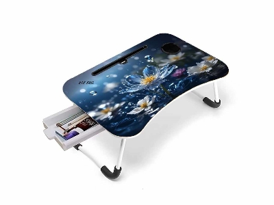 Picture of Multicolor Foldable Laptop Table - Stylish And Functional Addition To Any Space - Add Convenience To Workspace With A Multicolor Foldable Laptop Table - Blue