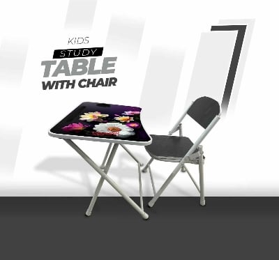 Picture of KIDS READING TABLE WITH CHAIR - Black
