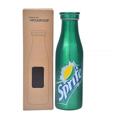 Picture of 500ml stainless steel Vacuum Unique Design Sprite Water Bottle Multicolor