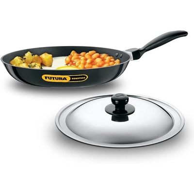 Picture of Hawkins Futura Frying Pan 28 cm with SS Lid NF28S Black