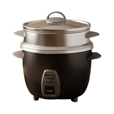 Picture of Miyako 1.5 Liter Rice Cooker Plus Momo Maker MRC-515 YLD DOUBLE POT Multicolor
