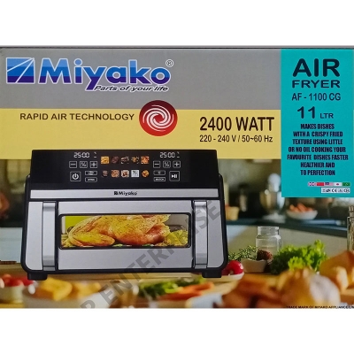 Picture of Miyako 11 Ltr Air Fryer AF-1100 CG Non Stick Food Grade Inverter Tech Rapid Air Technology 2400 WATT Multicolor