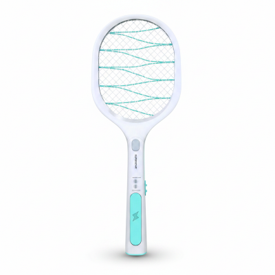 Picture of Super Star Electric Mosquito Killer Bat - 3-in-1 Rechargeable Insect Swatter with Mosquito Killer Lamp White
