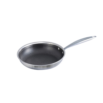 Picture of Kiam Tri Ply Honeycomb Stainless Steel Fry Pan 18CM Without Lid INDUCTION BOTTOM Multicolor