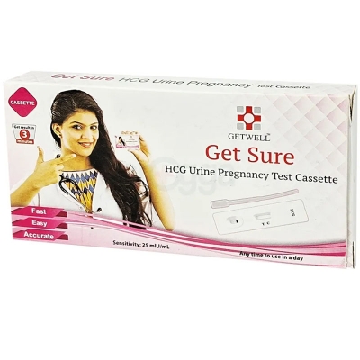Picture of 12Pc Get Sure Pregnancy Test Digital Cassette Device Kit / Urine HCG Check Strips 