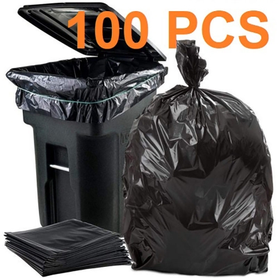 Picture of 100PCS Black (24" X20") Trash Bag / Poly Bag / Garbage Bag / Moyla Felar Bag / Polibag Multicolor