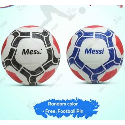 Picture of 1 PC Soft Rubber Football For Toddler (ball_messi_90k) -Size 4 Multicolor