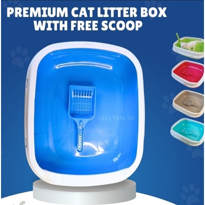 Picture of 1PC Cat potty box with free scoop, litter tray, Litter & Toilet Boxes Multicolor,400GM
