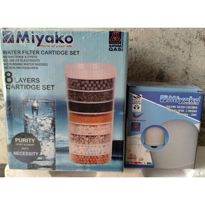 Picture of 1 PC Miyako 8-Layer Water Filter Cartridge Set & Miyako Dome 