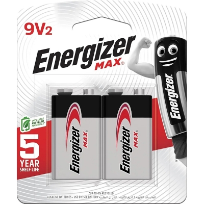 Picture of 2PCS Energi zer Max Alkaline 9V batteries Multicolor