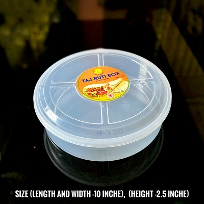 Picture of 1 PC TAJ Plastic Ruti Box - Round Container Ruti Box Food Grade (Taj) Multicolor