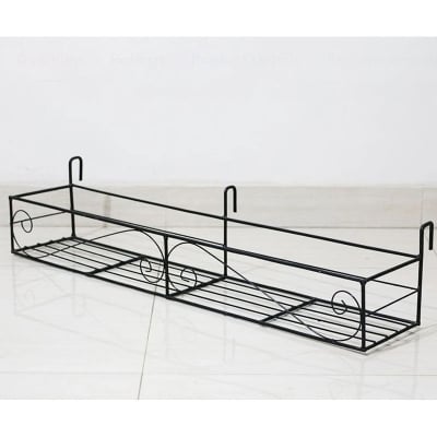 Picture of 1PC Metal Grill Rack Hanging Planter Pot 26x8x4 Inches Multicolor
