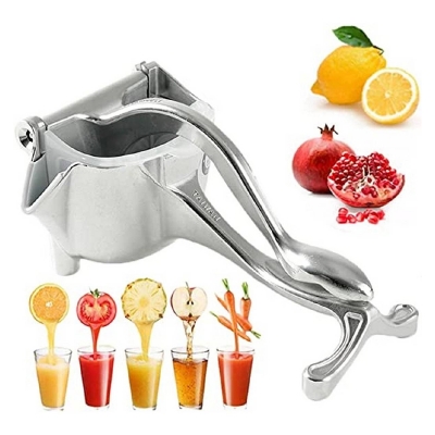 Picture of Multifunctional Real Aluminum Manual Juicer Hand Squeezer Fruit Juice Manual Juice Machine Orange Lemon Smoothie Citrus Juicer Press Fruit Machine Silver