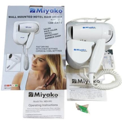 Picture of Miyako Hair Dryer Wall Hanging MD-891/ Wall Mounted Hair Dryer Multicolor
