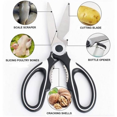 Picture of 1 PC Multi-Functional Kitchen Scissors For Cutting Meat Poultry Fish Vegetable - Versatile Scissors For Various Kitchen Tasks Multicolor