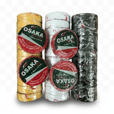 Picture of 12PCS Original Osaka PVC Tape Electrical/Cricket Tape Black/Red/White Multicolor