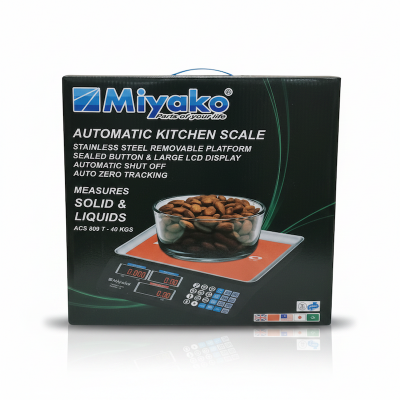 Picture of Miyako Automatic Kitchen Scale ACS 809 T - 40 KGS (UP TO 40KG) MulticolorACS809T