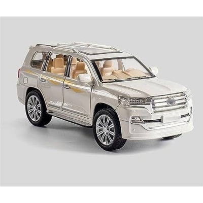 Picture of 1PC 1:32 Toyota Land Cruiser Diecast Alloy Car Premium Model Vehicle Metal Toy Model Pull back Sound Light Multicolor
