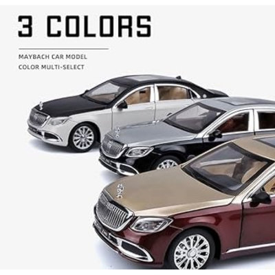 Picture of 1 PC Mercedes Benz Maybach S600 Diecast 1:24 Scale Model Alloy with Openable Doors, Music & Light Multicolor