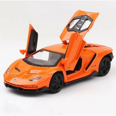 Picture of 1 PC Diecast Lamborghini Lumineuse 1:32 Car Model Kids Children Toy Car Alloy Car Black Metal Car with light and sound Multicolor