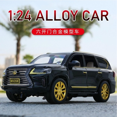 Picture of 1 PC Lexus M929X SUV Off Road Diecasts 1:24 Alloy Car Luxurious Simulation Toy Vehicles Metal Car 6 Doors Open Model Car Sound Light Toys For Gift Multicolor