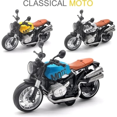Picture of 1PC Motorcycle Toys for Kids - Pull Back Toy Motorcycle Model 1/12 Scale with Lights and Sounds, Die-Cast Motorcycles Toy for Boys Kids Age 3-12 Year Multicolor