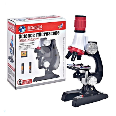 Picture of 1200 Times Microscope Toys Primary School Biological Science Experiment Equipment Kids Educational Toys Microscope Kit 