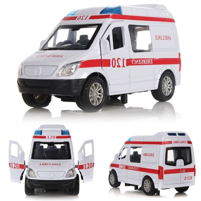 Picture of 1 PC Ambulance Vehicles Toys 1/32 Alloy Car With Light & Sound Multicolor
