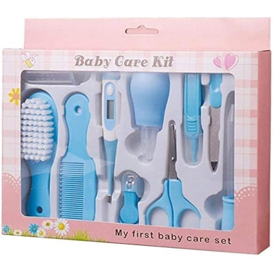 Picture of Baby Care Set, Baby Care Tools & Essentials 10 Piece Portable Baby Health Care Set Nail Care Kit for Newborn Blue