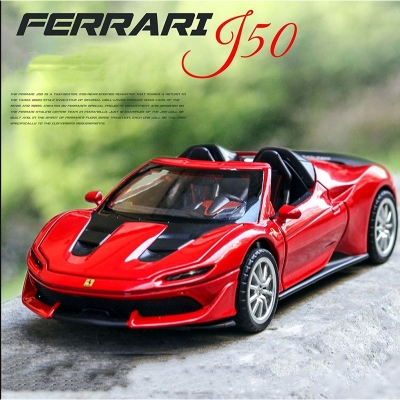Picture of 1 PC Ferrari J50 Diecast Alloy Car 1:32 Supercar Vehicles Metal Car Model Car Sound Light Toys For Gift Multicolor
