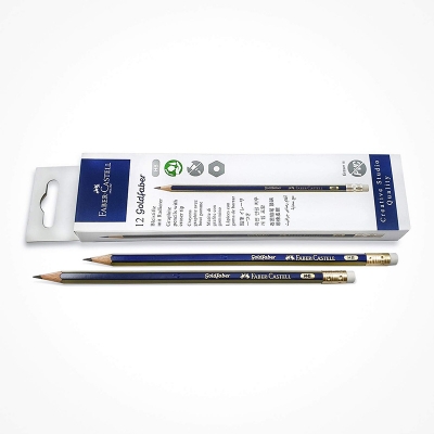 Picture of Faber-Castell Gold Faber HB Pencils- 12 Pcs Blue