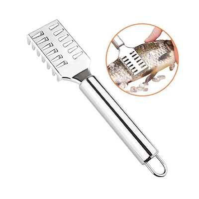 Picture of Fish Scale Scraper Brush/ Stainless Steel Fish Scaler Scales Skin Remover/ Removing Peeler Multicolor