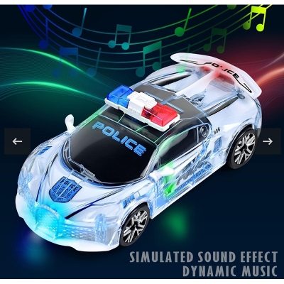 Picture of Police Car Toy with Light and Sound, 1:36 Car Toy for 3+ Years Old Boy and Girl Gift Multicolor