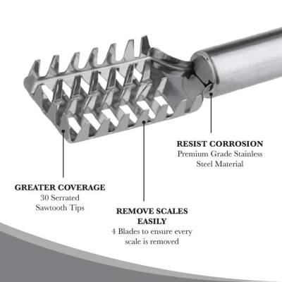 Picture of Stainless Steel Fish Scale Cleaner - Silver Silver