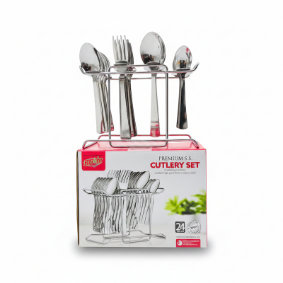 Picture of BRIGHT PREMIUM SS CUTLERY SETS Stainless Steel Cutlery Set  (Pack of 24) Multicolor