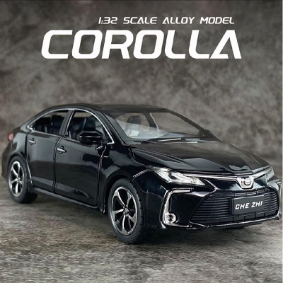 Picture of Toyota Corolla 1:32 Die Cast BLACK Model Car Multicolor