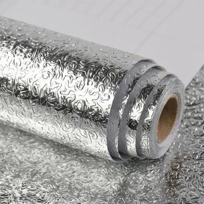 Picture of EF Aluminum Foil Paper Kitchen Stickers Waterproof Self-Adhesive Wallpaper Multicolor