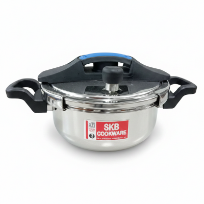 Picture of SKB 3 Ltr Stainless Steel Pressure Cooker Whistle System 304 FOOD GRADE Silver