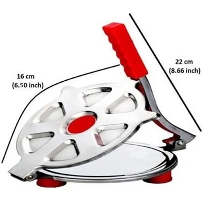 Picture of Stainless Steel Roti Maker / Puri Press Size: 6 Silver