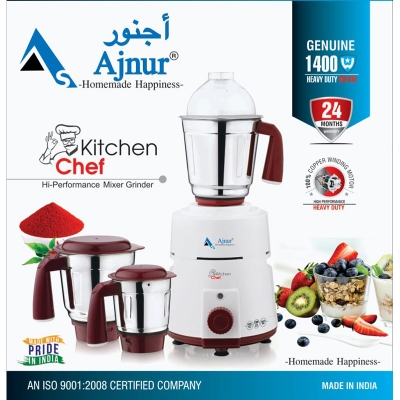 Picture of 1400 WATT Ajnur KITCHEN CHEF Blender Plus Mixer Grinder Multicolor