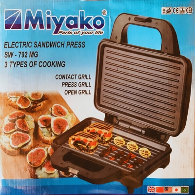 Picture of Miyako Big Size Electric Sandwich Maker/Sandwich Press/ Sub-sandwich Maker SW-792 Multicolor
