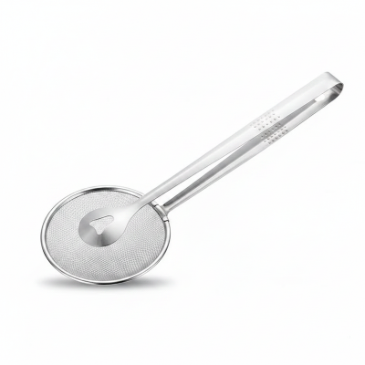 Picture of Kitchen Multi-purpose Filter Spoon Tongs Fried Food Strainer Clamp Colander Tool Silver