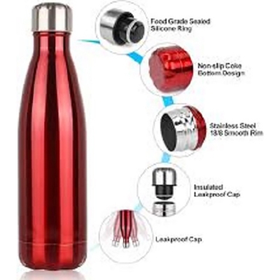 Picture of 500ml Thermos Stainless Steel Insulated Cup Bottle For Water Tea Coffee Multicolor
