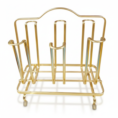 Picture of Rectangular Glass Holder - 6 Holder - Golden Multicolor