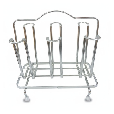 Picture of Rectangular Glass Holder - 6 Holder - Silver Multicolor