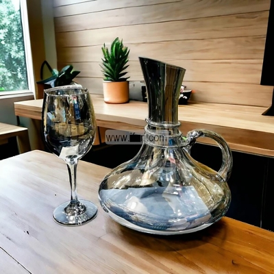 Picture of 7 Pcs Borosilicate Glass Water Juice Jug & Glass Set Multicolor